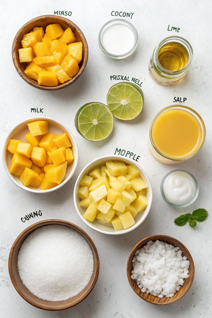 mango colada mocktail ingredients