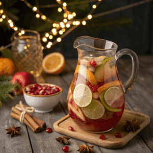 Christmas Sangria Mocktail