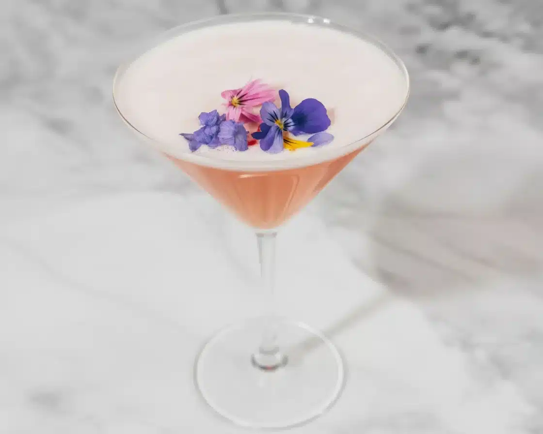 Grapefruit Martino Mocktail with Rosemary and Foamy Head