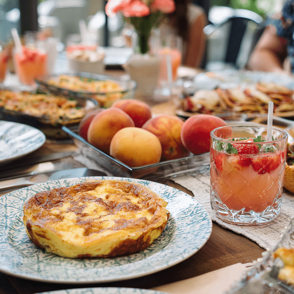mojito for brunch with fruit garnish