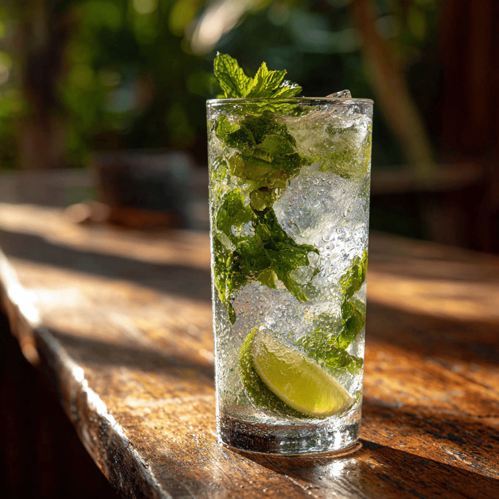 Mojito garnish ideas with lime and mint