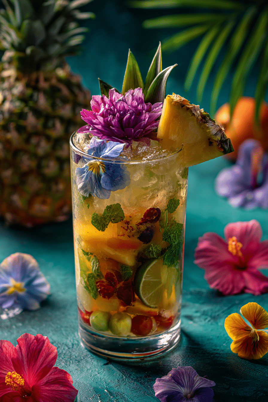 Creative mojito garnish ideas edible flowers
