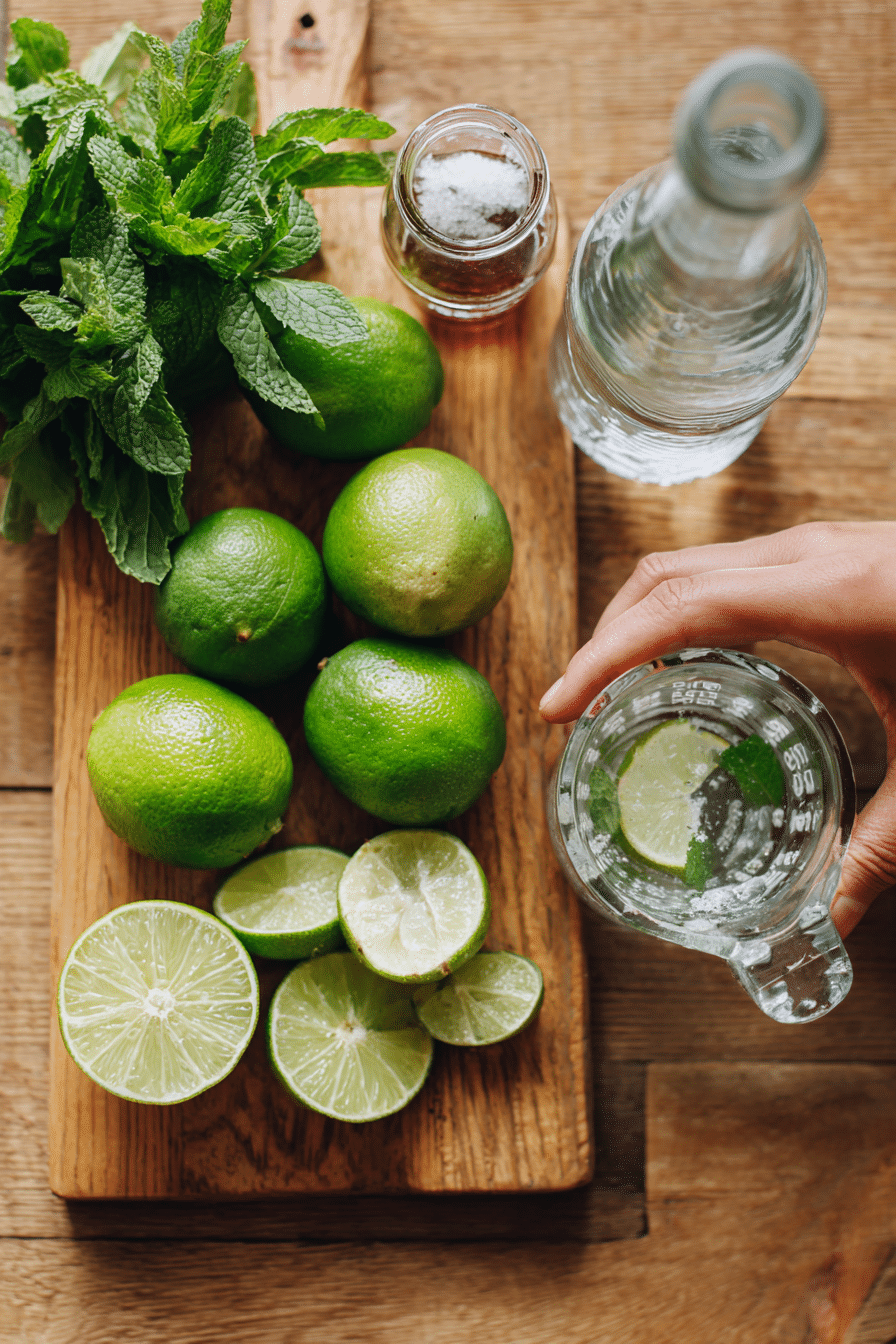 mojito mocktail ingredients for pitcher
