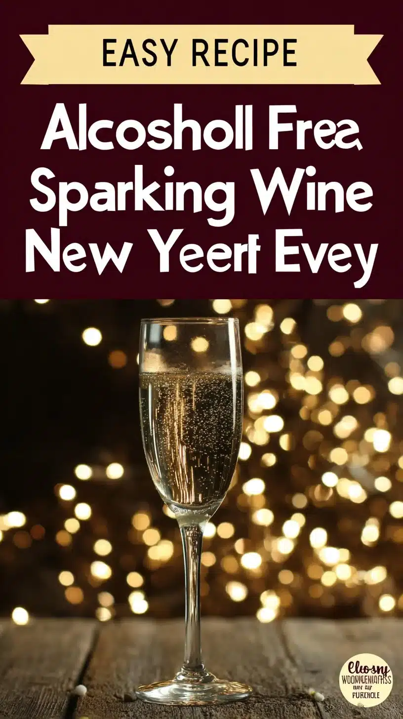 Bottle of alcohol-free sparkling wine for New Year's Eve celebration