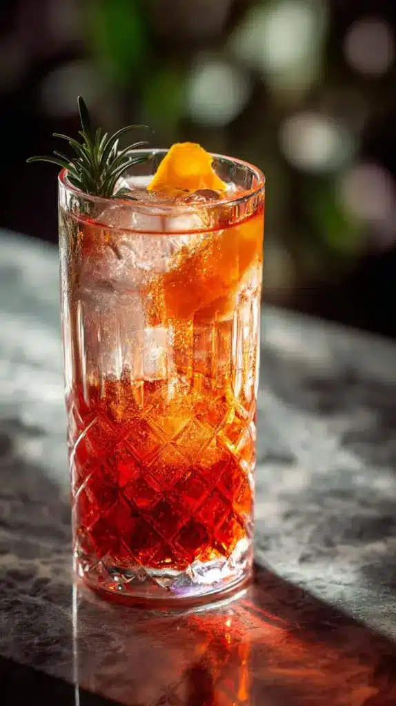 Refreshing Alpine Spritz cocktail with vibrant flavors in a glass