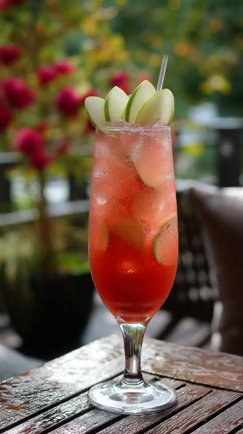 Refreshing Apple Cider Mule Mocktail served in a copper mug with apple slices.