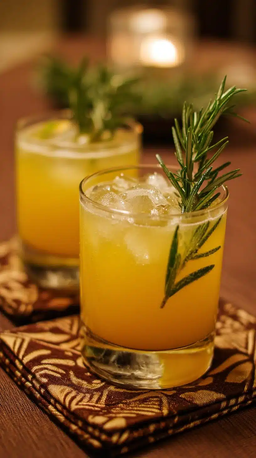 Apple Rosemary Fizz Mocktail - a refreshing herbal and fruity drink