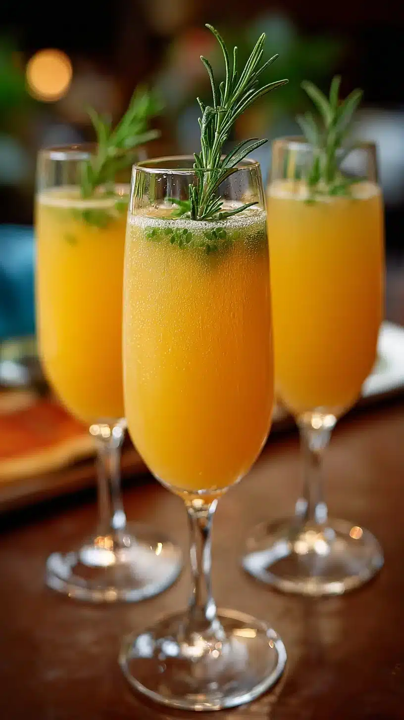 Refreshing Baby Bellini Mocktail served in a stylish glass with fruit garnish.