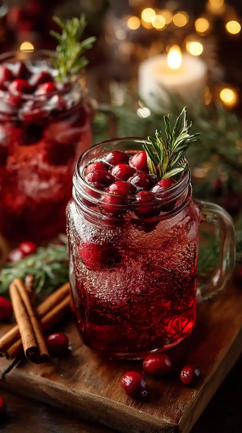 A selection of colorful festive beverages for holiday celebrations