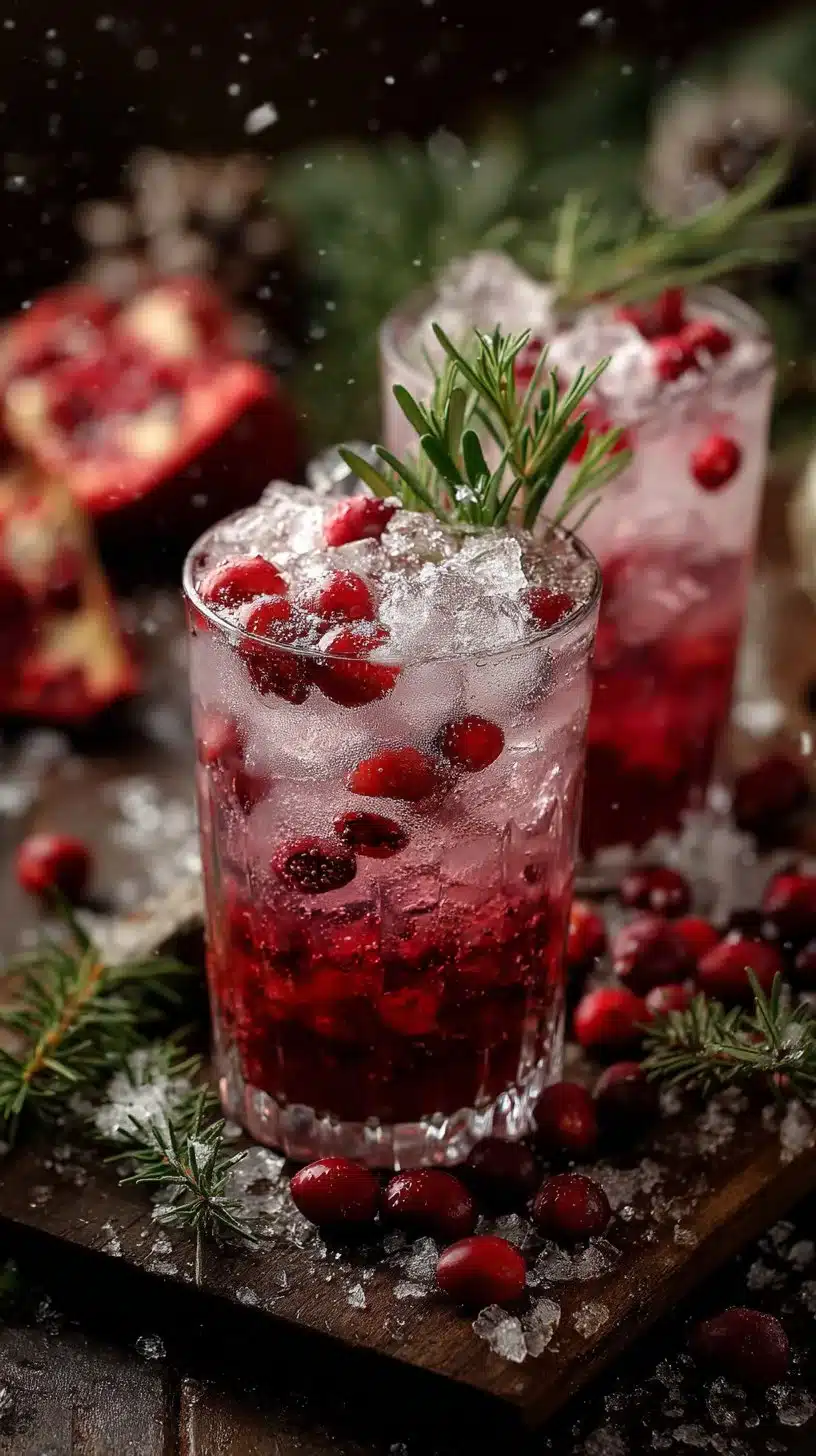 Winter Mocktail Menu featuring festive non-alcoholic drinks on Etsy